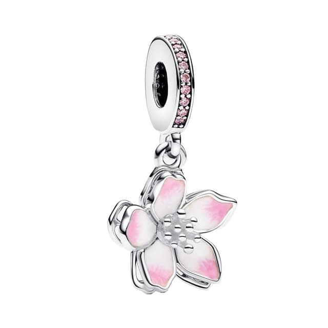 🌸 Feitery Kompatibel mit Charms Pandora Kirschblüten Perlen Charms für Damen Pink 🌸