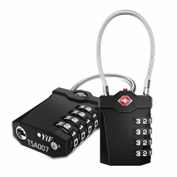 🔒🛄 ZHEGE TSA Gepäckschloss 2 Stück, Schwarz - TSA Zahlenschloss Vorhängeschloss 4 Stellig Angebot bei HelloDeals