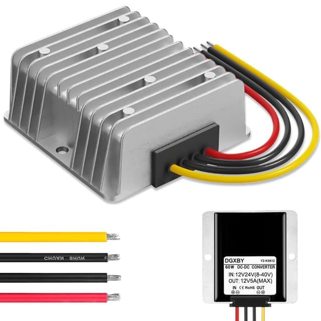 🔌🔋 Spannungswandler 12V 5A 60W - Wasserdichter Spannungsregler-Konverter