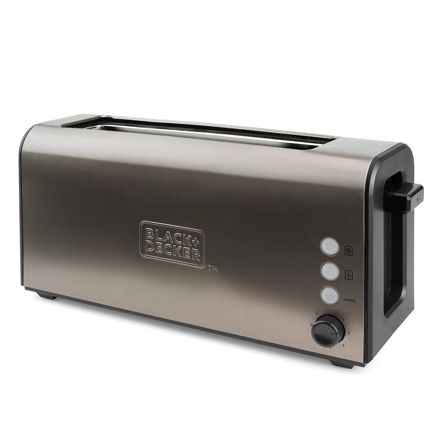 🔥 BLACK+DECKER BXTO1000E - 1000W Edelstahl Toaster mit extralangem Schlitz