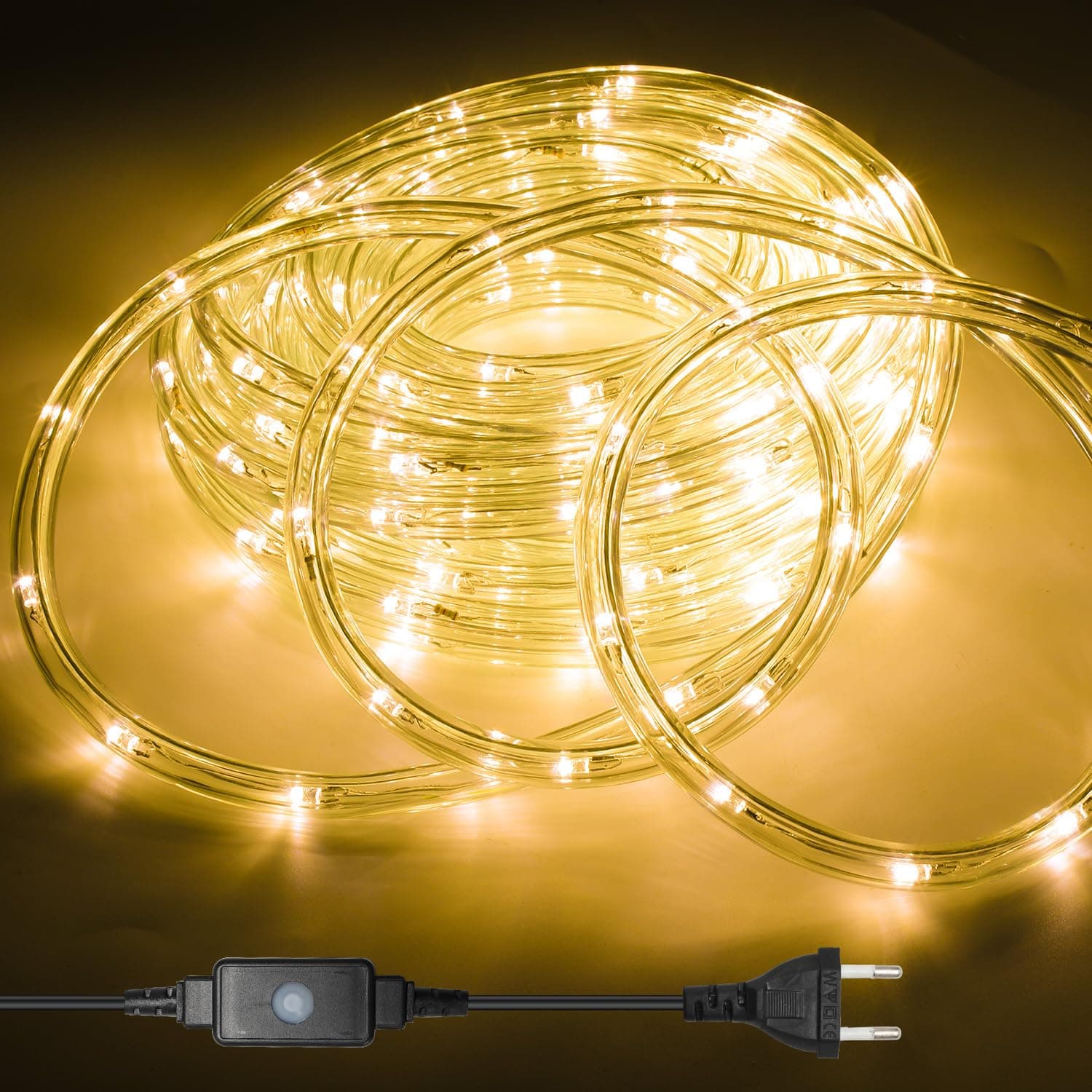 Lospitch LED Lichtschlauch 30m 720 LEDs warmweiß Außen IP20 🌟
