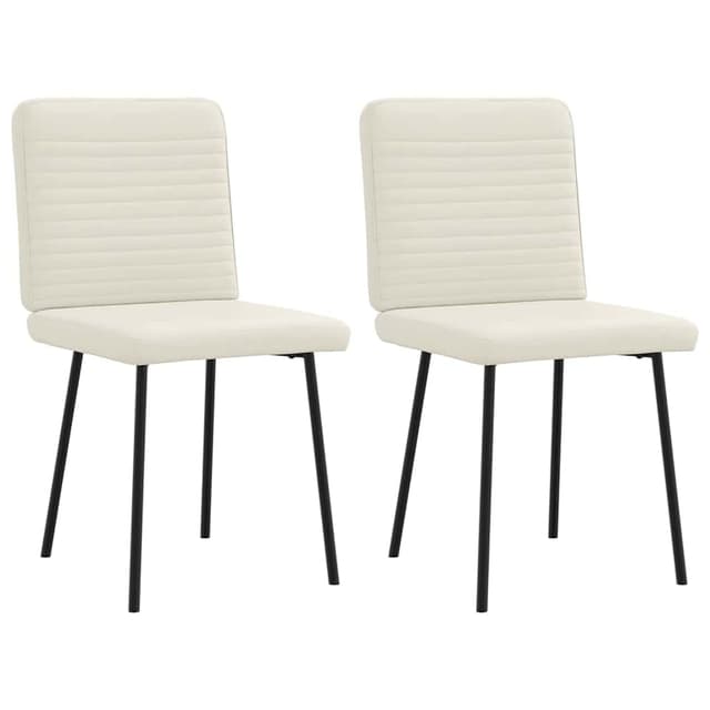 vidaXL Esszimmerstühle 2 STK. Creme Samt 🪑🌟