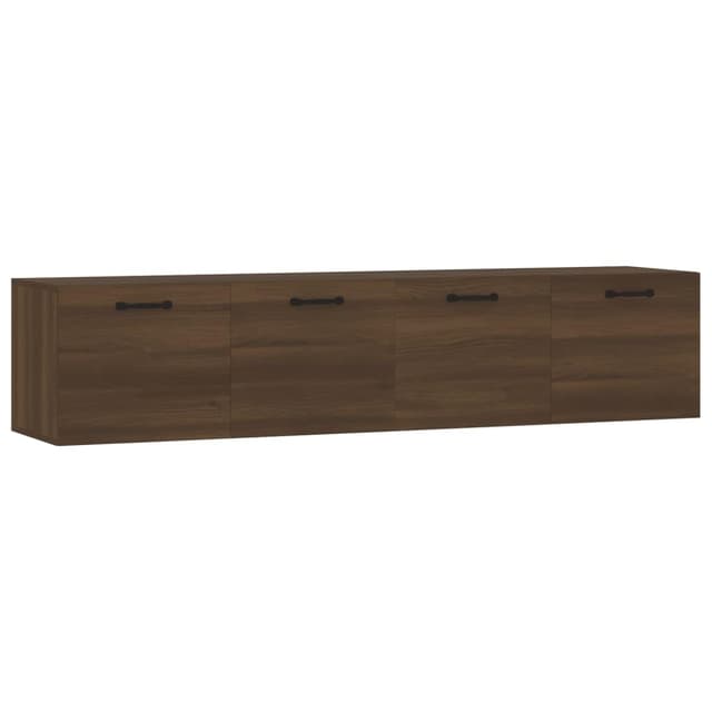 vidaXL 2X Wandschrank Hängeschrank Aufbewahrung Regal CD Schrank Bücherregal Bücherschrank Wohnzimmer Braun Eichen-Optik 60x36,5x35cm Holzwerkstoff 🛋️