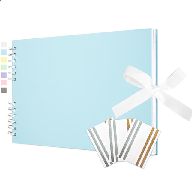 📸 Vienrose Fotoalbum zum Selbstgestalten und Einkleben 21,5 x 29 cm, DIY Scrapbook Album 🎉