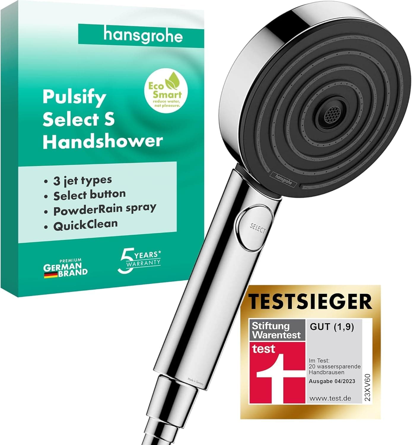 Hansgrohe Pulsify Select S- Wassersparender Duschkopf 🚿
