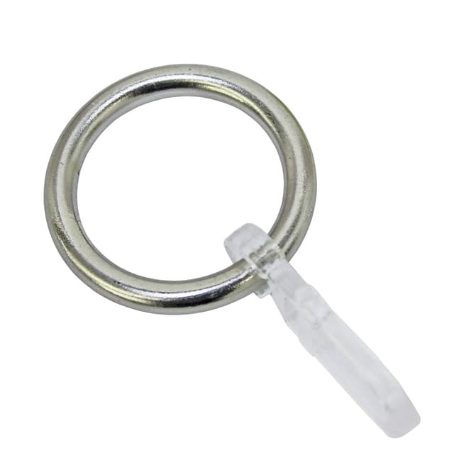 🌟 Angebot: Gardinia Gardinenringe mit Faltenlegehaken, Metall Edelstahl-Optik, 6er Pack