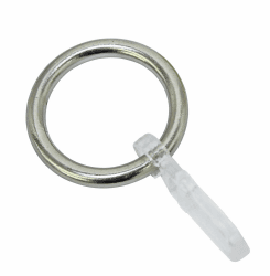 🌟 Angebot: Gardinia Gardinenringe mit Faltenlegehaken, Metall Edelstahl-Optik, 6er Pack
