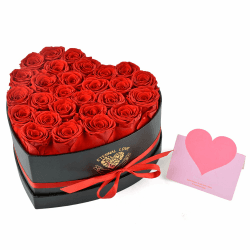 MAOOY 27 Infinity Rosen in Herzbox 🌹 - Ewige Rosen Geschenkbox für Damen