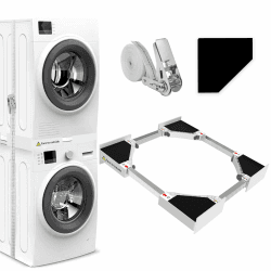 NIUXX Universal-Stapelbausatz/Verbindungsrahmen für Waschmaschine und Wäschetrockner 😍👚👖 Angebot bei HelloDeals