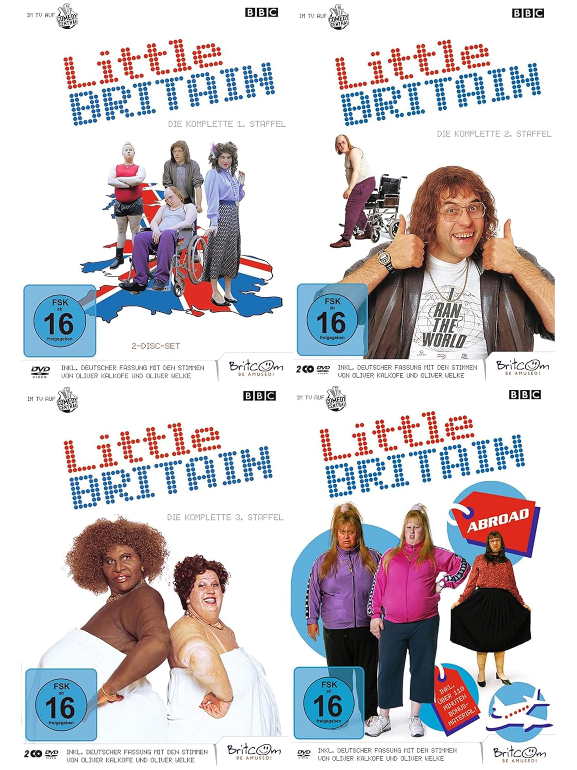 🎬 Mega Deal: Little Britain Serie Uncut Staffel 1-3 + Little Britain Abroad (7 DVDs) 🎉