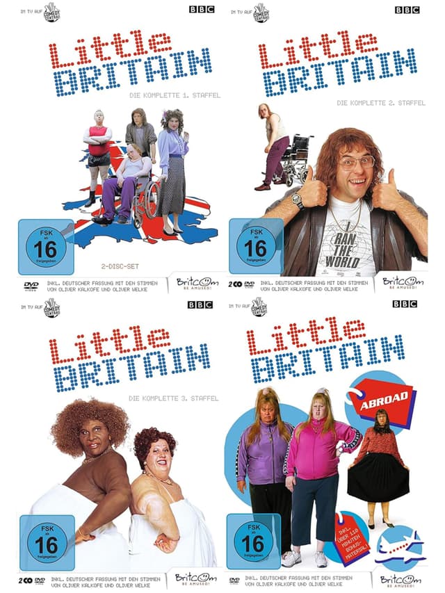 🎬 Mega Deal: Little Britain Serie Uncut Staffel 1-3 + Little Britain Abroad (7 DVDs) 🎉