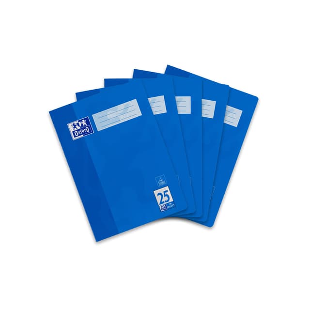 📚✏️ Oxford Schulheft A4, 16 Blatt, Lineatur 25, liniert, 5 Stück - Sonderangebot!