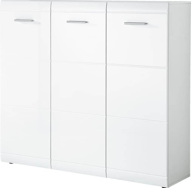 👟 Germania 3523-84 Schuhschrank mit Hochglanz-Fronten GW-Adana in Weiß - Groß 👟