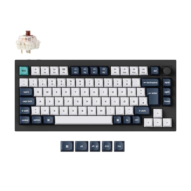 🚀 Keychron Q1 Max QMK/VIA Custom Mechanische Tastatur 82-Key DE-ISO Layout