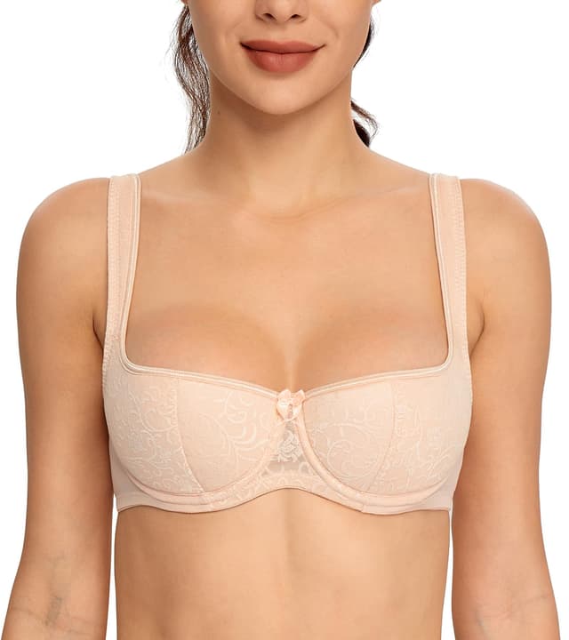 Lemorosy Damen Dirndl BH mit Bügel Balconette BH Halbschale 🌸