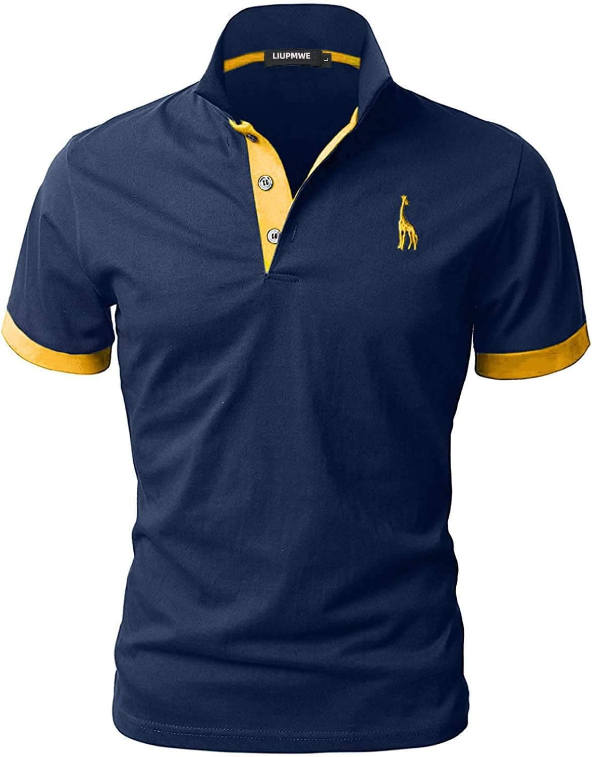 🦒 LIUPMWE Poloshirt Herren Kurzarm Baumwolle Einfarbig Basic Golf T-Shirt 🏌️‍♂️