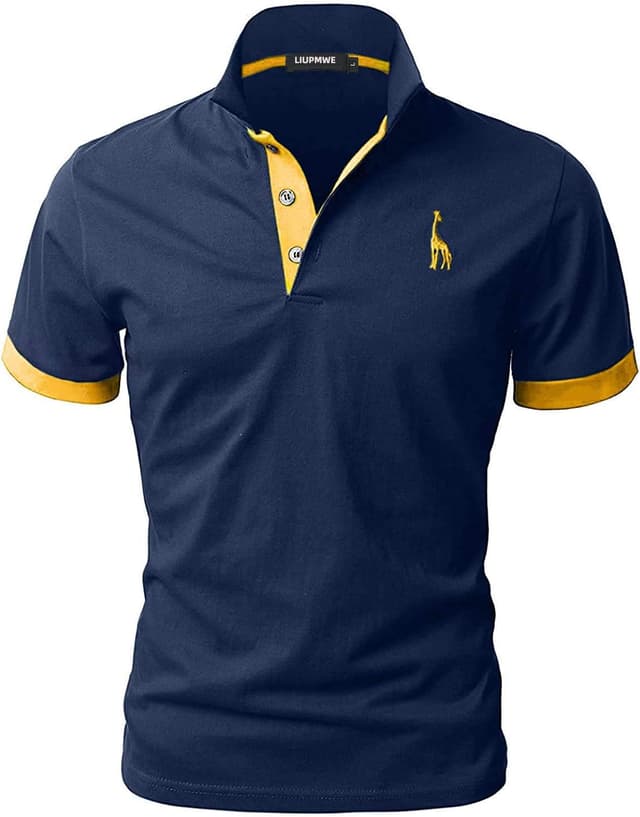 🦒 LIUPMWE Poloshirt Herren Kurzarm Baumwolle Einfarbig Basic Golf T-Shirt 🏌️‍♂️