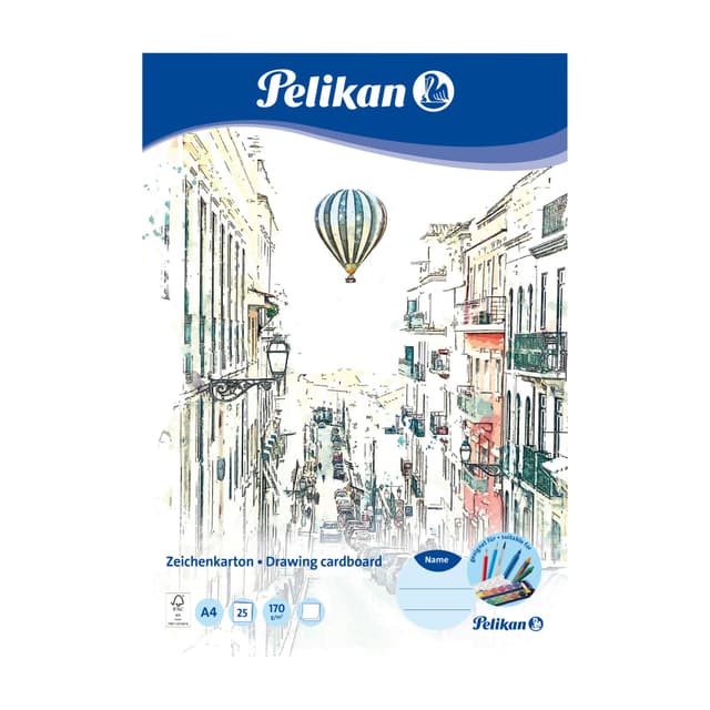 🎨 Super Deal! 🖌️ Pelikan 236805 Zeichenkarton A4, 25 Blatt, 1 Stück C4/25