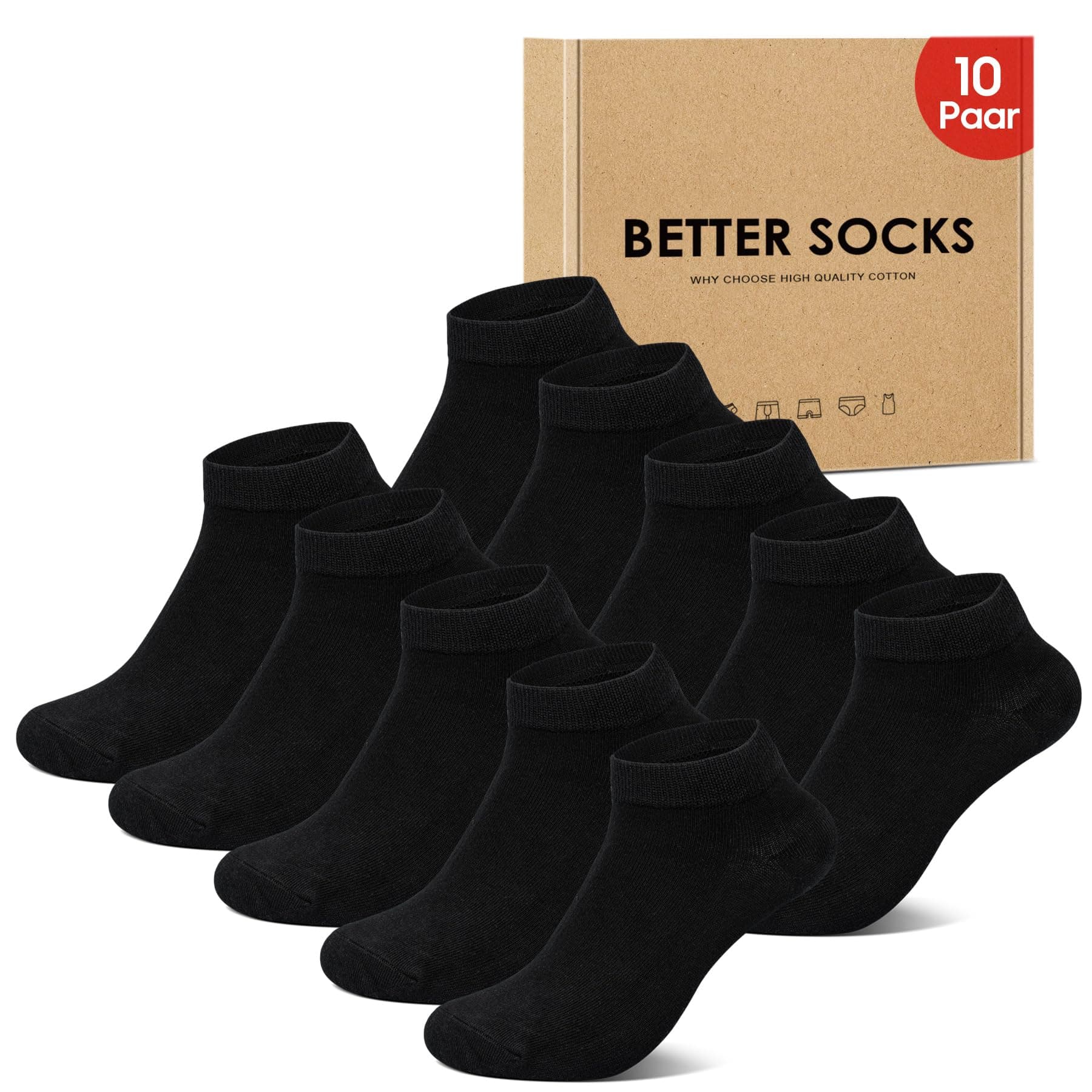 IceReco 6/10 Paar Sneaker Socken Herren Damen 🧦🏃