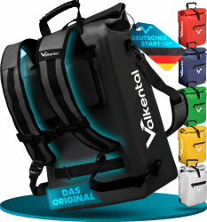 Valkental® 3in1 Fahrradtasche [Bis 25L] - Das Original - 100% Wasserdicht & Reflektierend