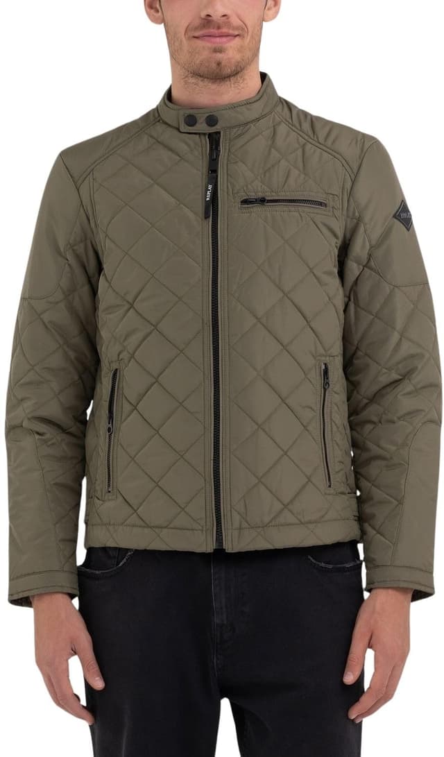 Angebot: Replay Herren Steppjacke Übergangsjacke S Light Military 408 🧥