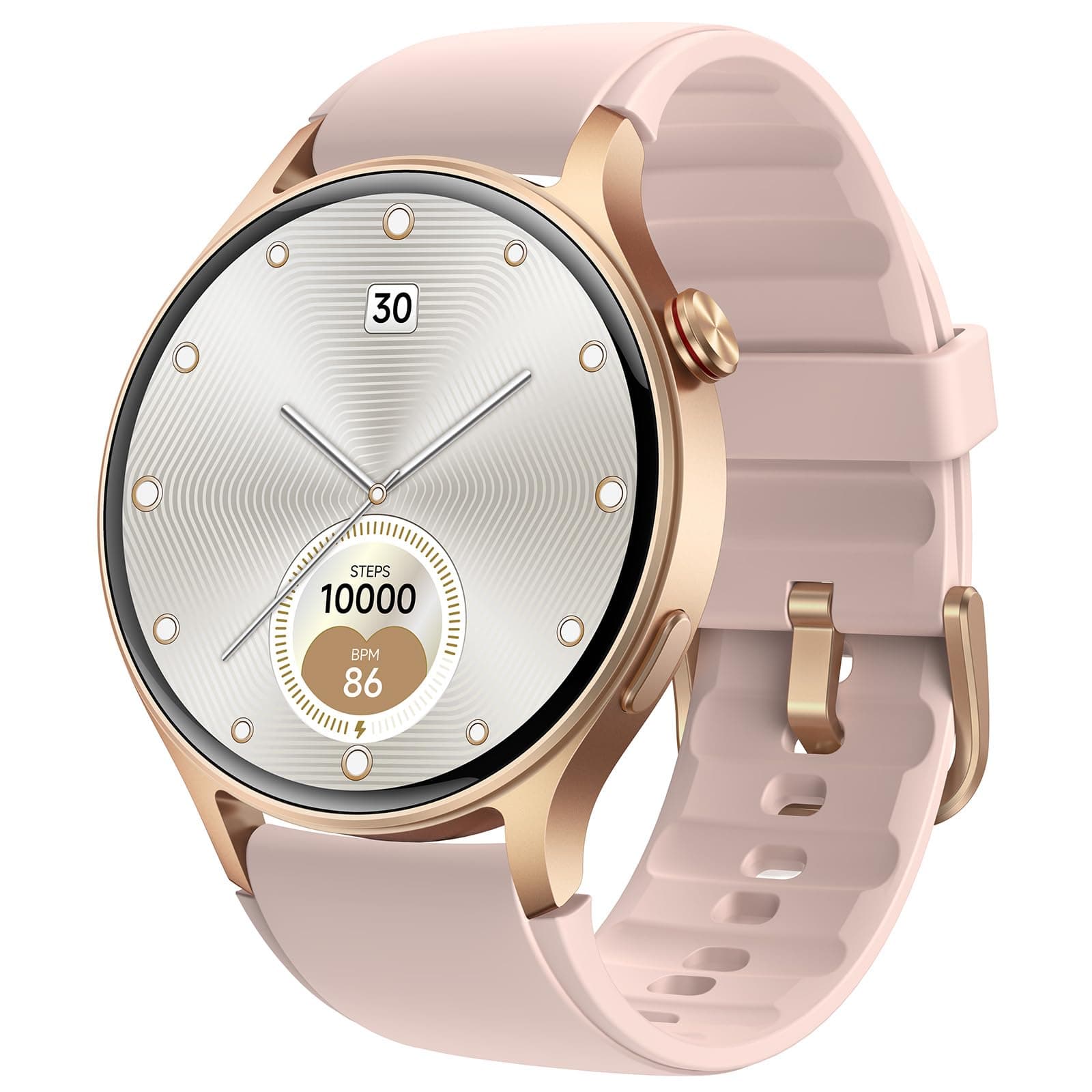 aeac Smartwatch Damen Rund mit Telefonfunktion,AMOLED Ultra-Clear Screen Uhren Damen (Durchmesser 43mm),110+ Sportmodi Watch mit SpO2 Pulsuhr Schlafmonitor,3ATM Wasserdicht Fitnessuhr für iOS Android 1.32" Dusty Pink