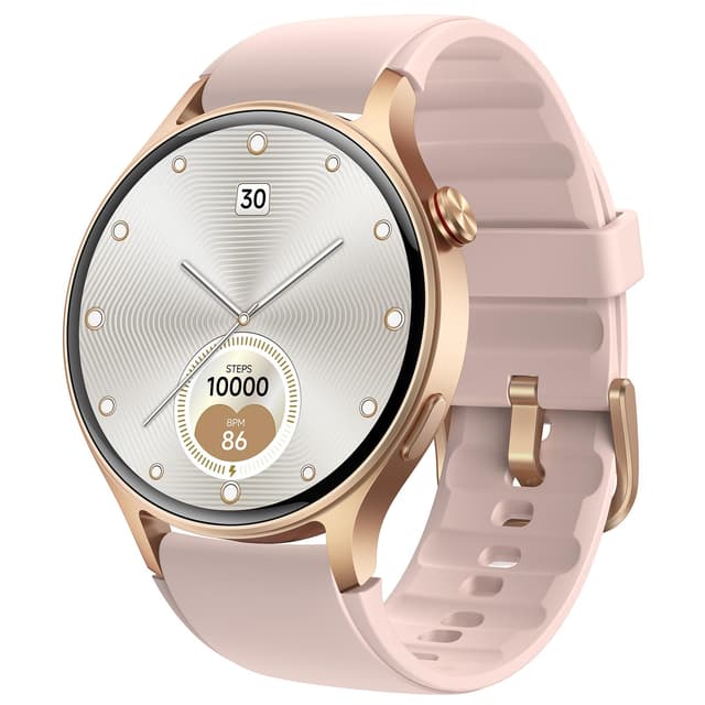 aeac Smartwatch Damen Rund mit Telefonfunktion,AMOLED Ultra-Clear Screen Uhren Damen (Durchmesser 43mm),110+ Sportmodi Watch mit SpO2 Pulsuhr Schlafmonitor,3ATM Wasserdicht Fitnessuhr für iOS Android 1.32" Dusty Pink