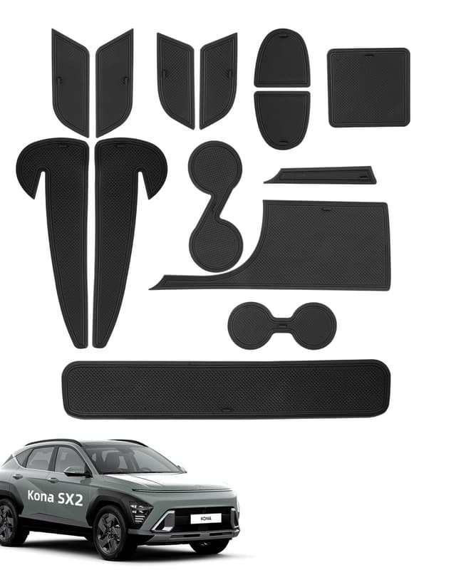 LANGBEAN Antirutschmatten für Hyundai Kona SX2 2024 2025, 14 Stück 🚗🔝
