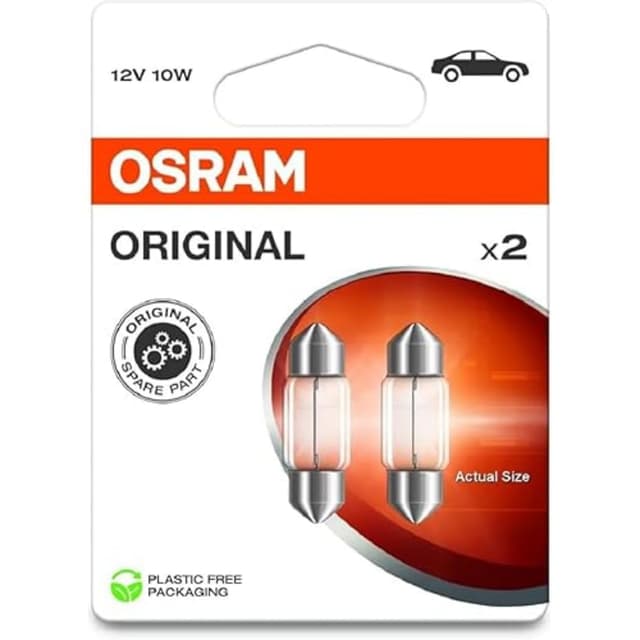 🔥 Super Deal! Osram ORIGINAL LINE 12V, Festoon, Doppelblister (2 Lampen), white 6438