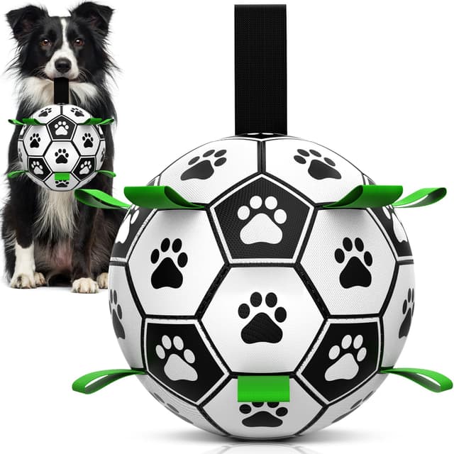 🐶🎾 HETOO Hundespielzeug, Hundeball mit Nylon Seil für Mittlere Große Hunde