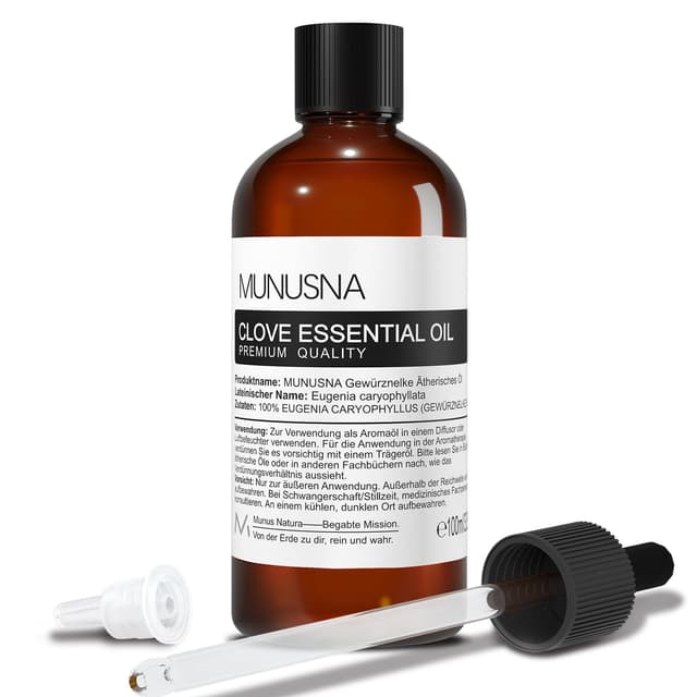 Nelkenöl Ätherisches Öl 100ML - MUNUSNA Ätherische Öle Nelken Naturreines