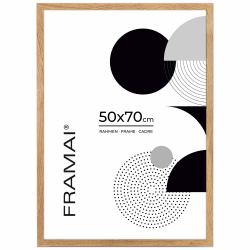 FRAMAI® Bilderrahmen 50x70 cm Eichenfarbe MDF Umweltfreundlichem Rahmen 🖼️