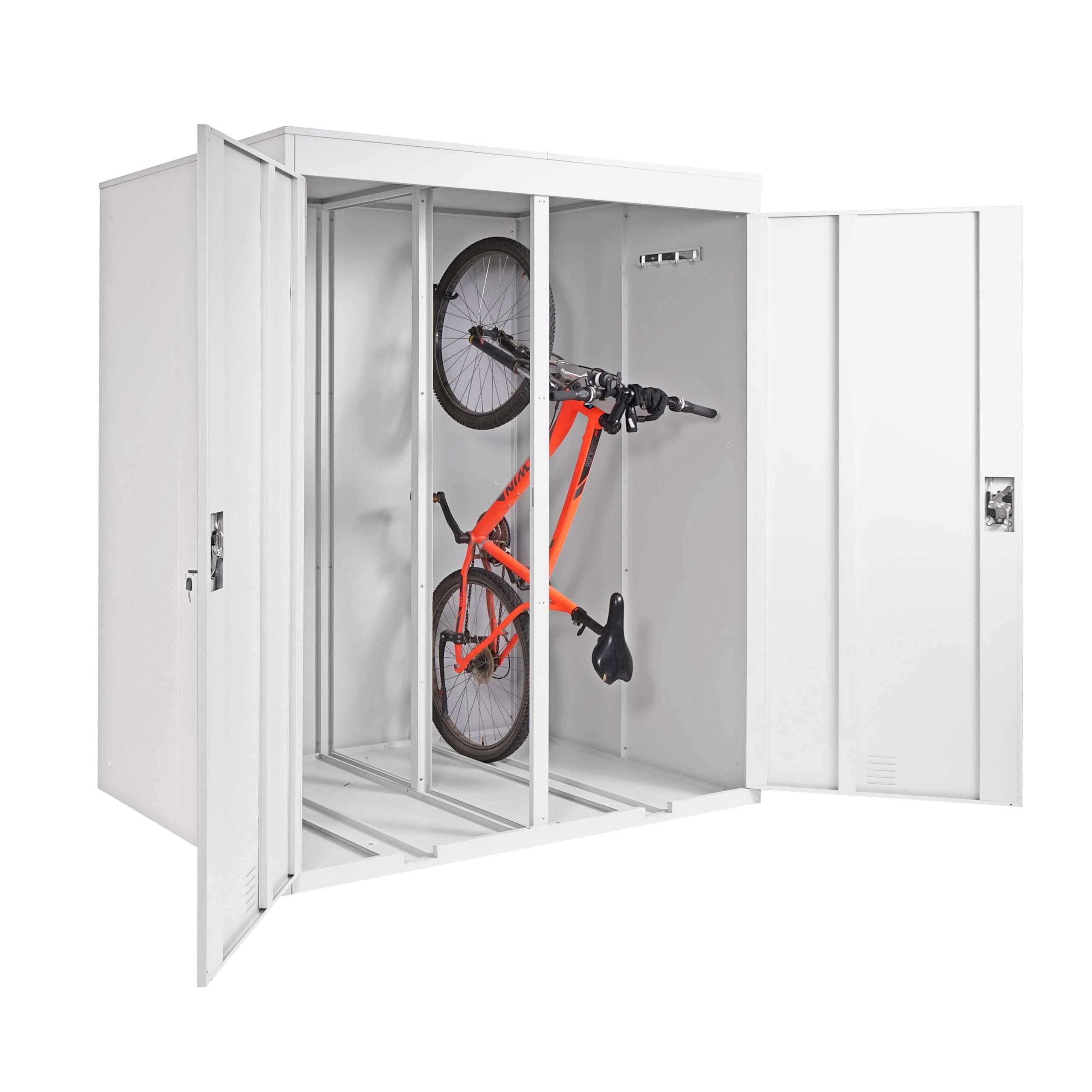 🚲 2er-Fahrradgarage HWC-H66: Fahrradbox Gerätehaus Fahrradunterstand