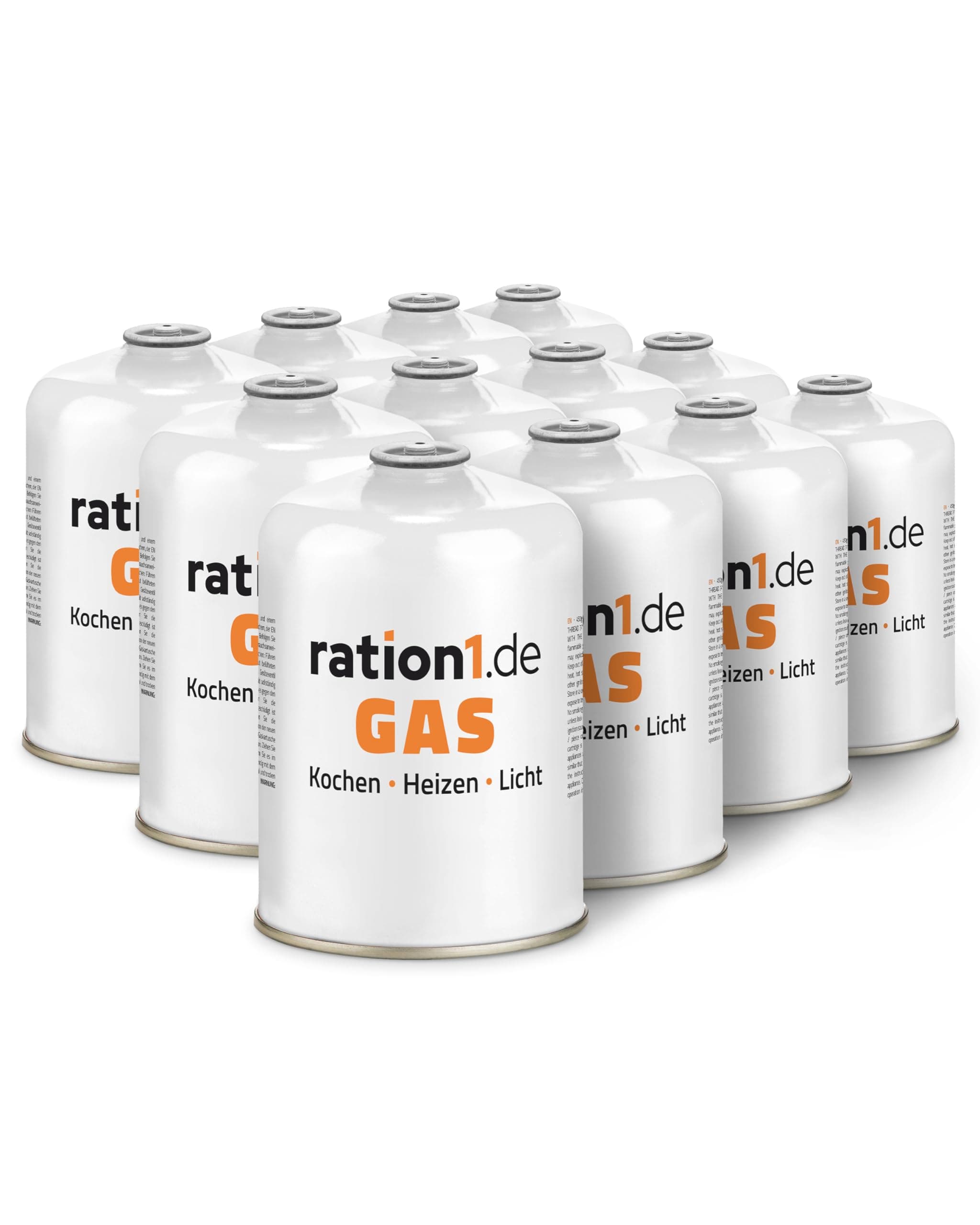 🏕️ ration1 Camping Gaskartuschen 12x 450g