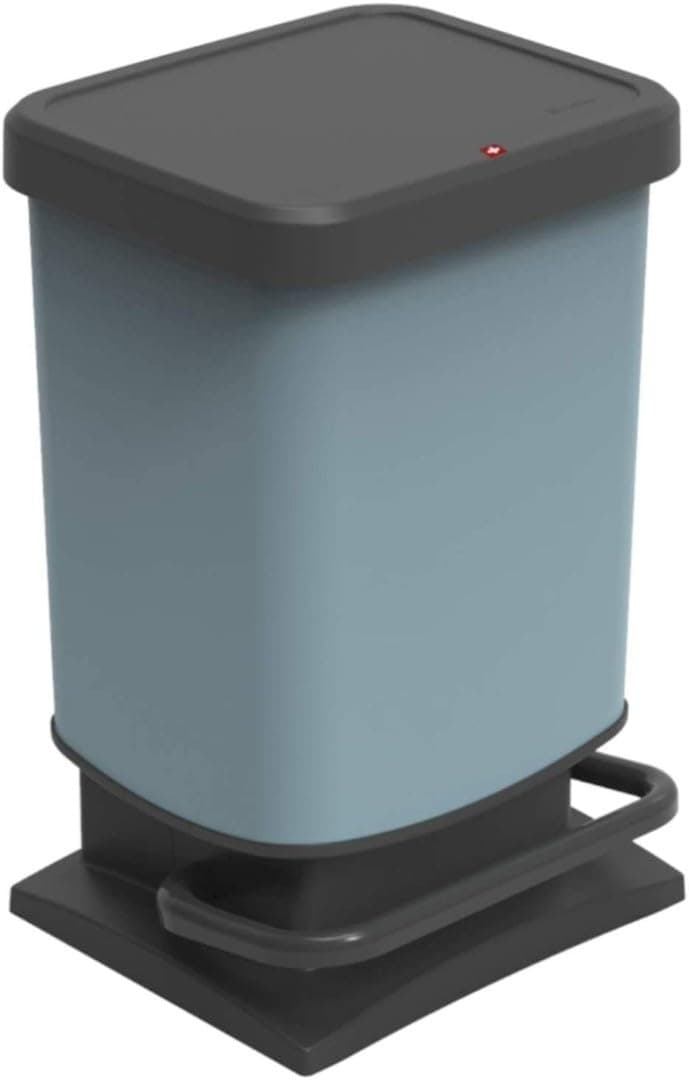 Rotho Paso Mülleimer 20l mit Deckel, Kunststoff (PP recycelt) BPA-frei, blau 🗑️