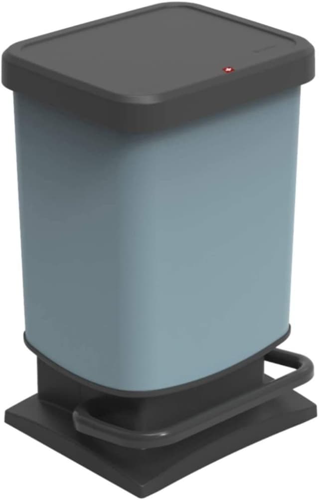 Rotho Paso Mülleimer 20l mit Deckel, Kunststoff (PP recycelt) BPA-frei, blau 🗑️