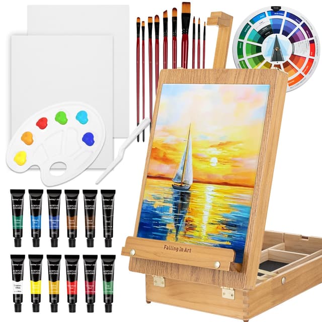 Premium Malerei Kit: COOZEE 28-teiliges Tischleinwand Eilset 🎨🖌️