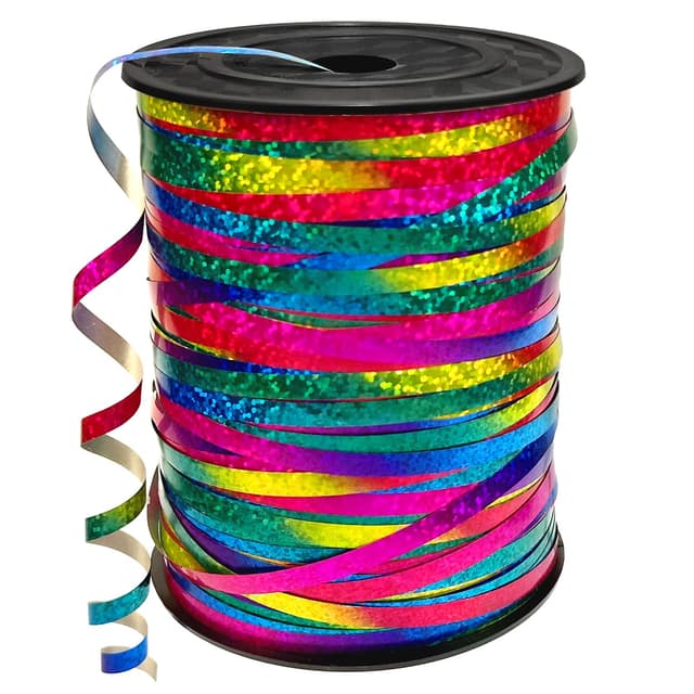🎁 Großartiges Angebot! 450 Meter Geschenkband - DATEFUN 5mm Schleifenband Regenbogen 🌈