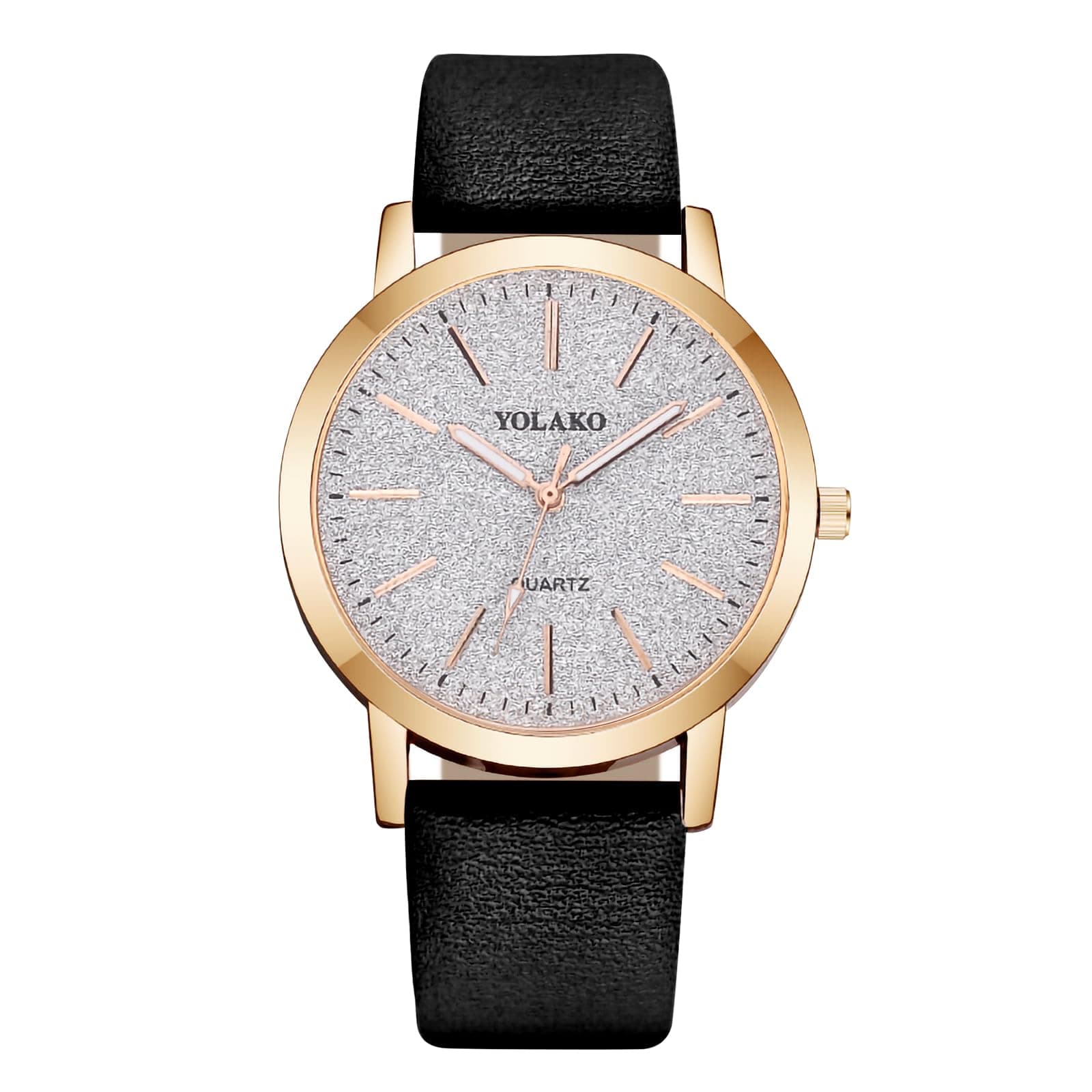 🕒 OFFCUP Damenuhr - Quarz Uhr mit Leder Armband - Damen Business Armbanduhr