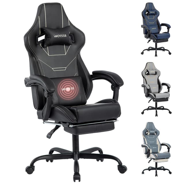 🎮🪑 WOTSTA Gaming Stuhl Ergonomisch Gaming Chair Bürostuhl mit Fußstütze 🚀