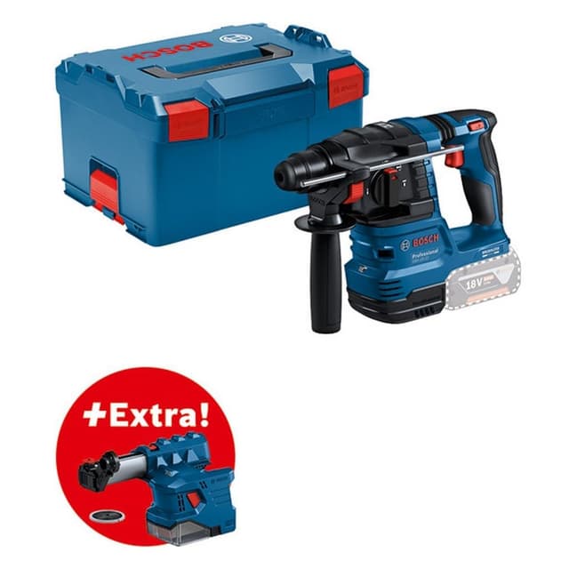 🔨🔋 Bosch Professional 18V System Akku Bohrhammer GBH 18V-22 + GDE 18V-12 in L-BOXX