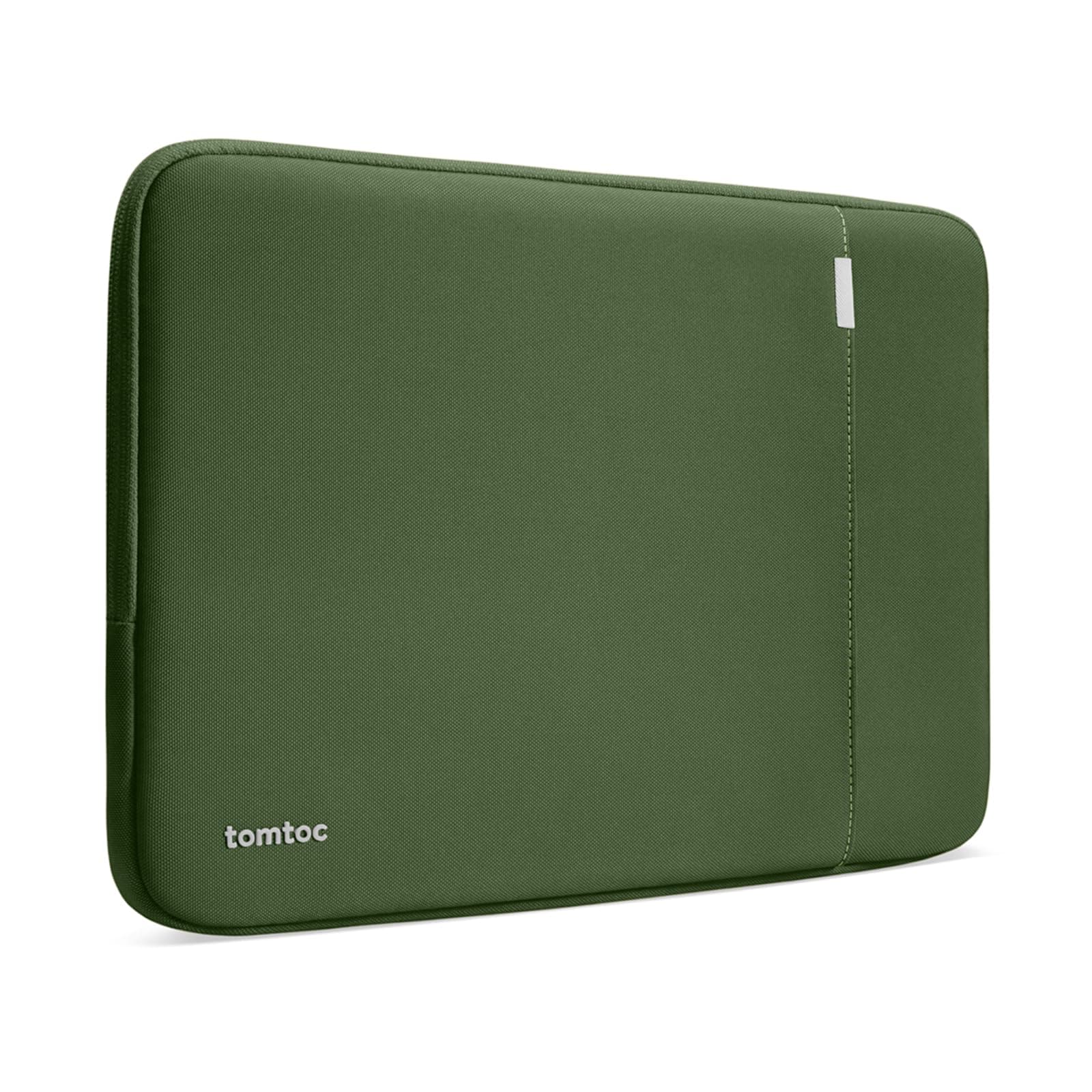 tomtoc 360° Tasche Hülle für Neu 13-Zoll MacBook Air/Pro Grün 🌟 Schutz nach Militärstandard & Nachhaltigkeit 🌿