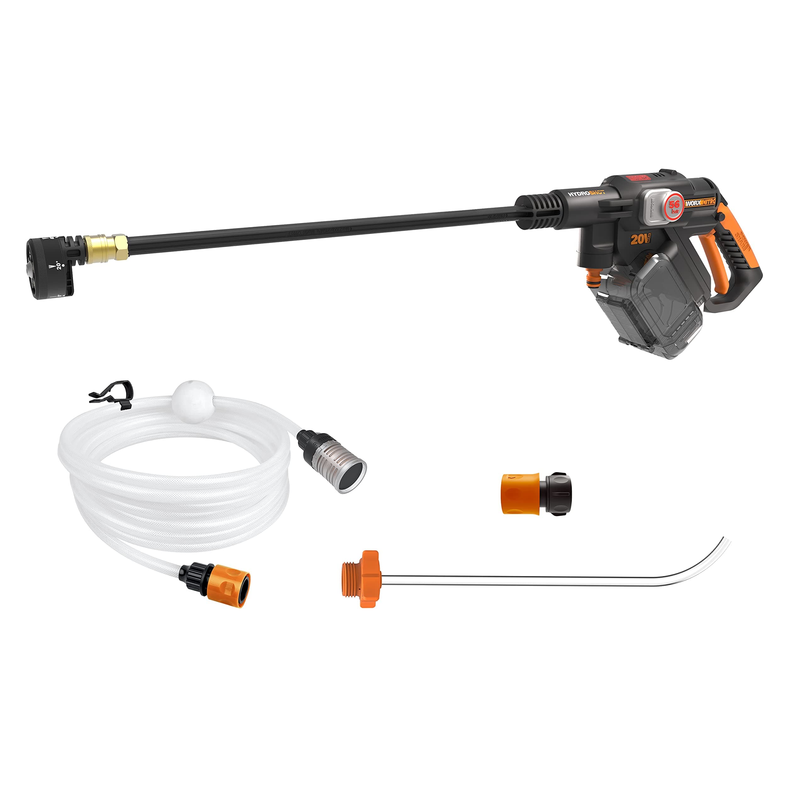 🌊🚿Deal des Tages: WORX WG633E.9 Hydroshot Akku-Hochdruckreiniger 20V - 56 Bar Max. Druck🚿🌊