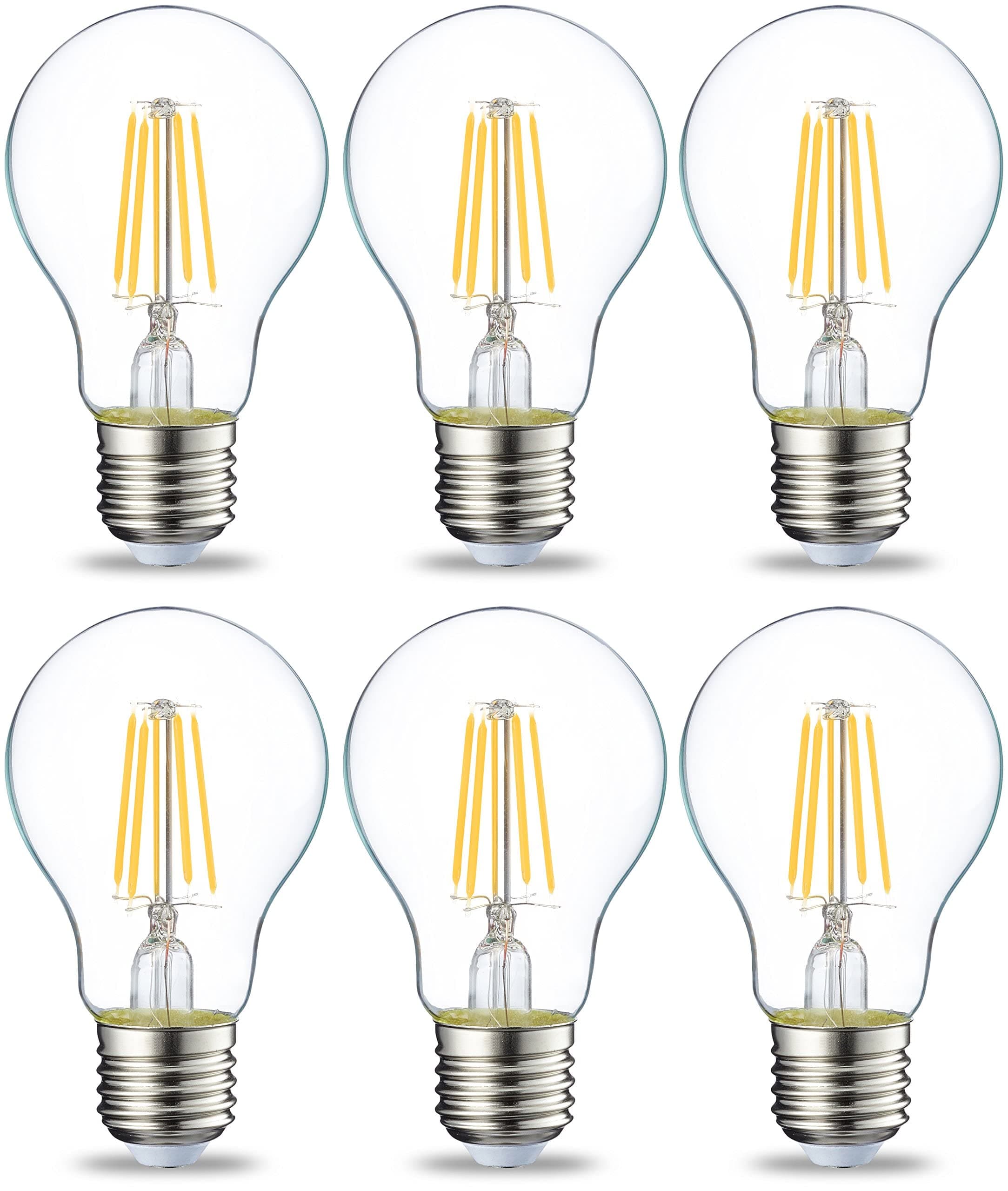 Amazon Basics LED-Leuchtmittel, Edison-Sockel E27, 4,3 W (entspricht 40-W-Glühbirne), 6 Stück (1er Pack) 🌟