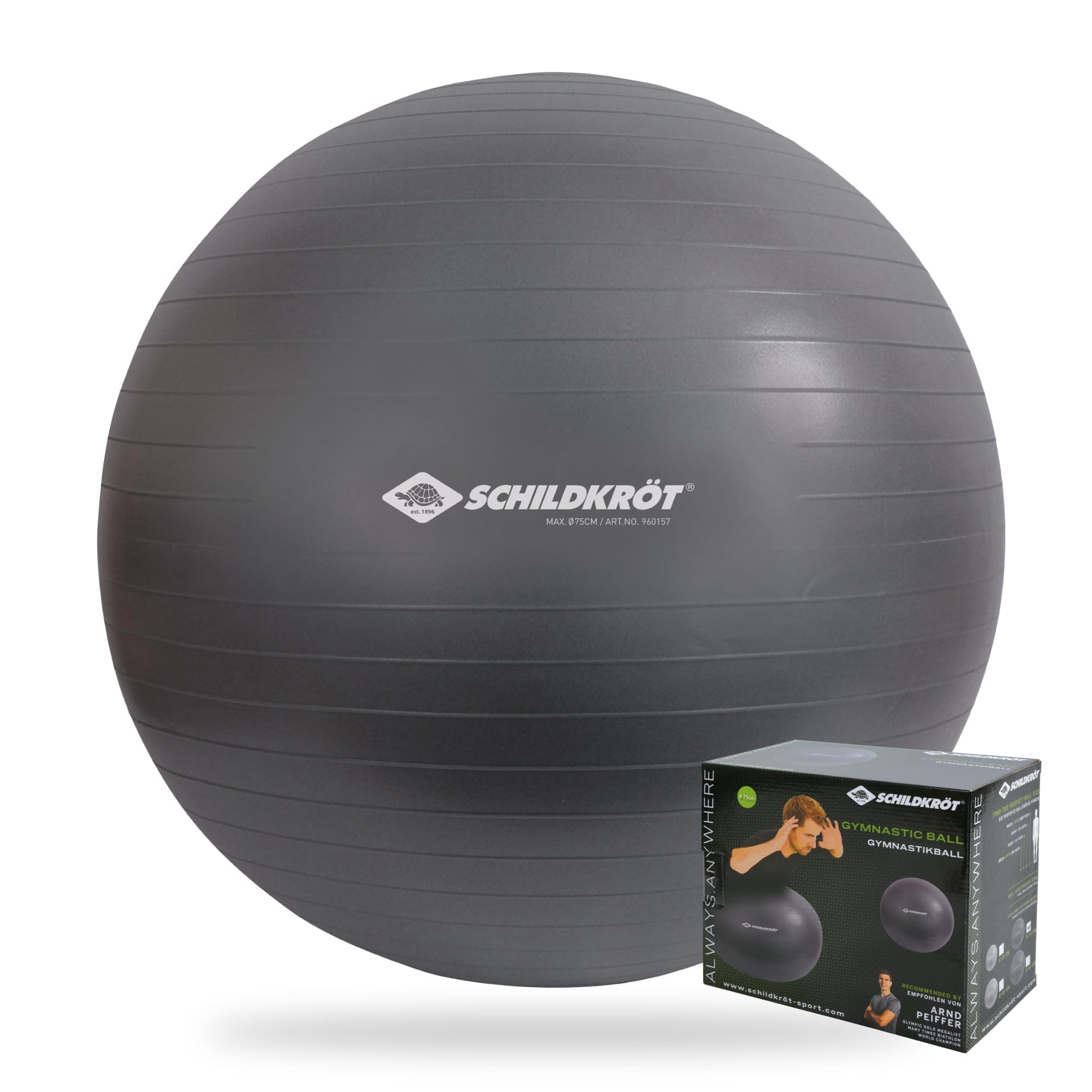 Schildkröt Gymnastikball/Sitzball für Yoga-, Balance-, Physiotherapie-, und Schwangerschaftsübungen 🧘‍♂️🏋️‍♀️