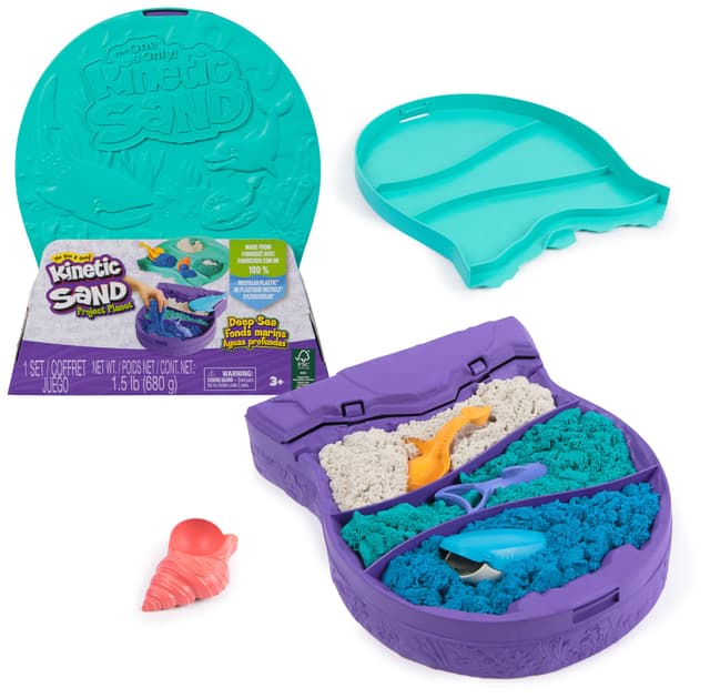 🌊 Kinetic Sand Project Planet Ozean Spielset 🐠🦈