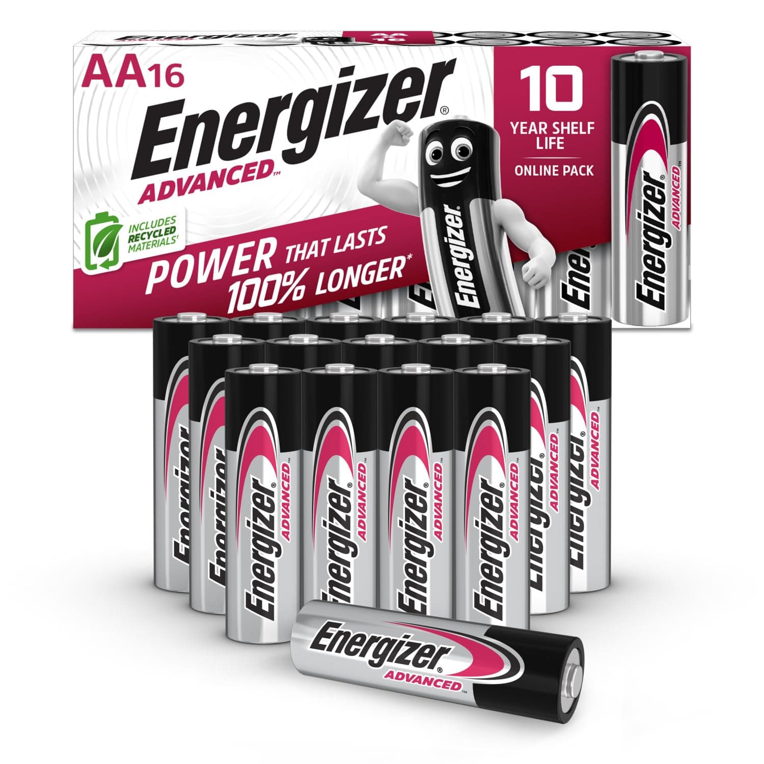 🔋 Energizer Advanced AA Batterien (16 Stück) - 1,5V Alkali-Batterien 🌟