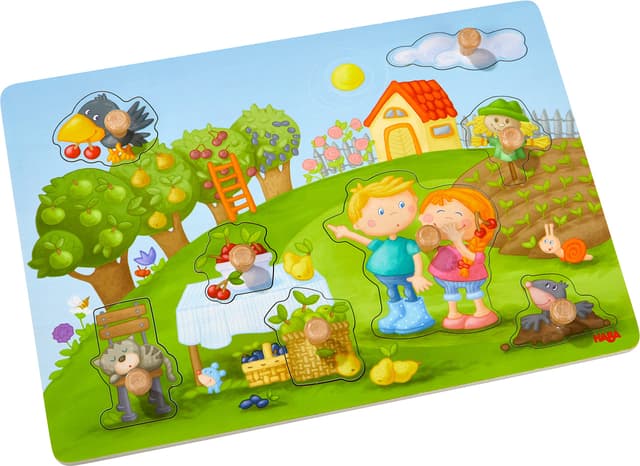 🌈 HABA 304430 - Greifpuzzle Obstgarten 🍎🦉