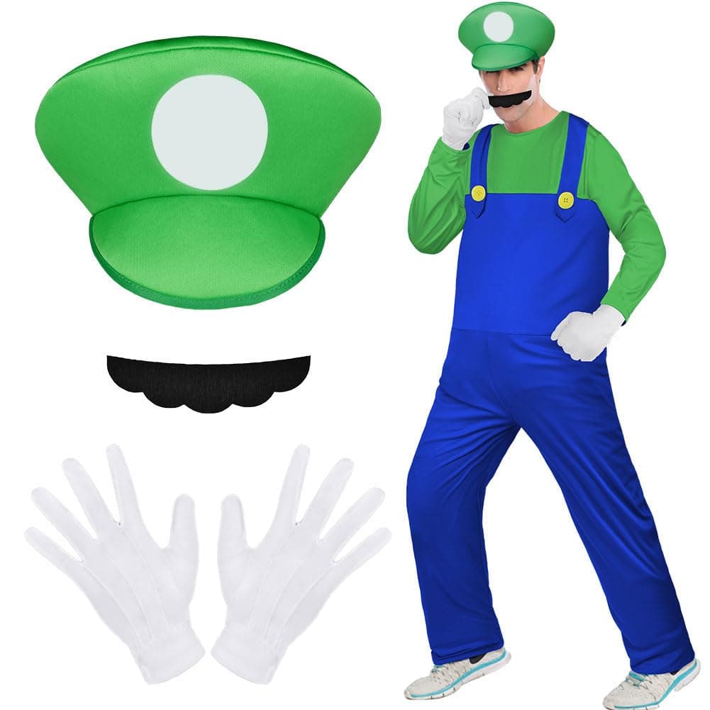 Aomig Mario Kostüm, Luigi Bros Cosplay 🎮👨‍🔧👩‍🔧