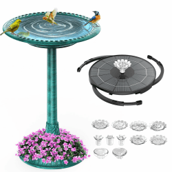 🌿🕊️ AISITIN Vogeltränke mit 3,5W Solar Springbrunnen | Garten Deko 🦜💧